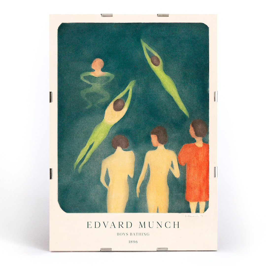 , framed and displayed in modern living room decor