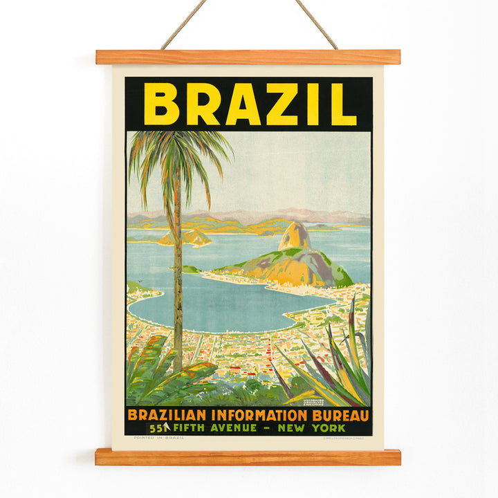 , with wooden magnetic frame on white background