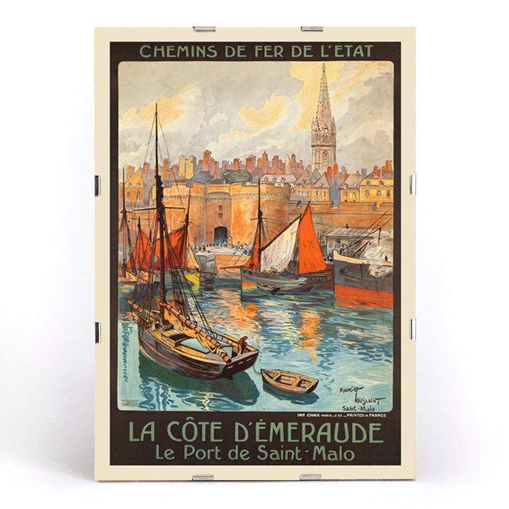 , framed and displayed in modern living room decor