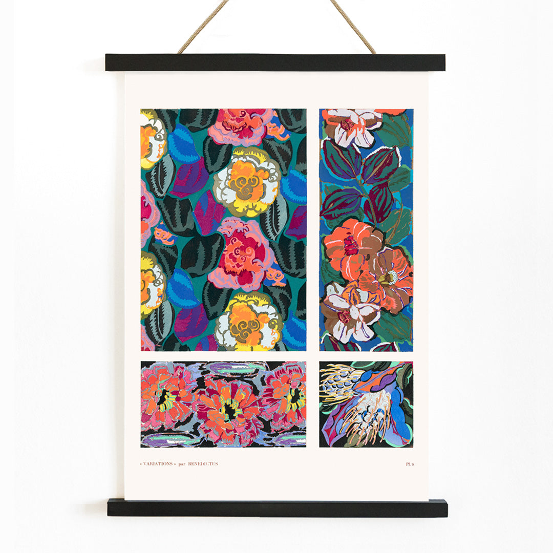 , with wooden magnetic frame on white background