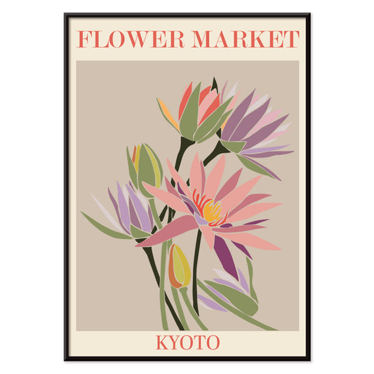 , with black aluminium frame on white background