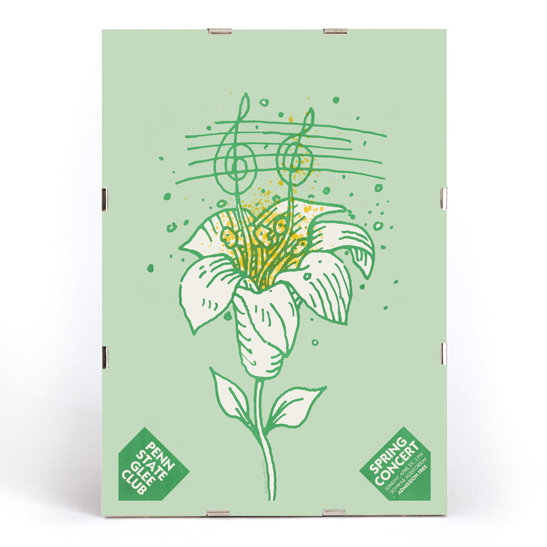 , framed and displayed in modern living room decor