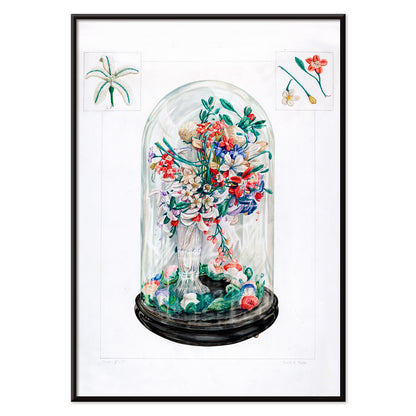 , with black aluminium frame on white background