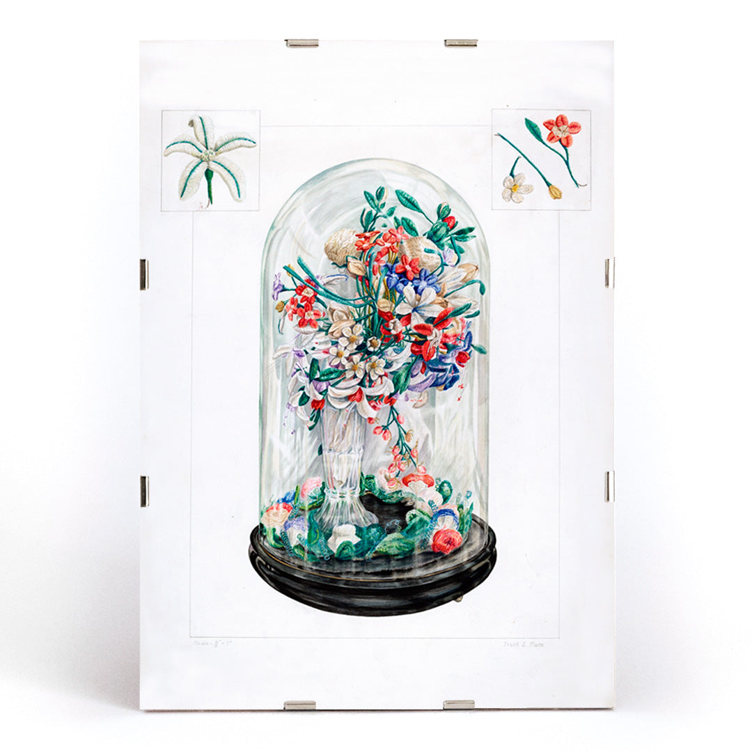 , framed and displayed in modern living room decor