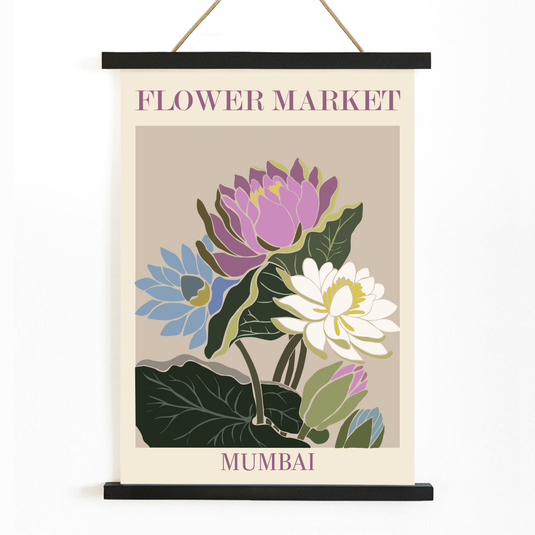 , with wooden magnetic frame on white background