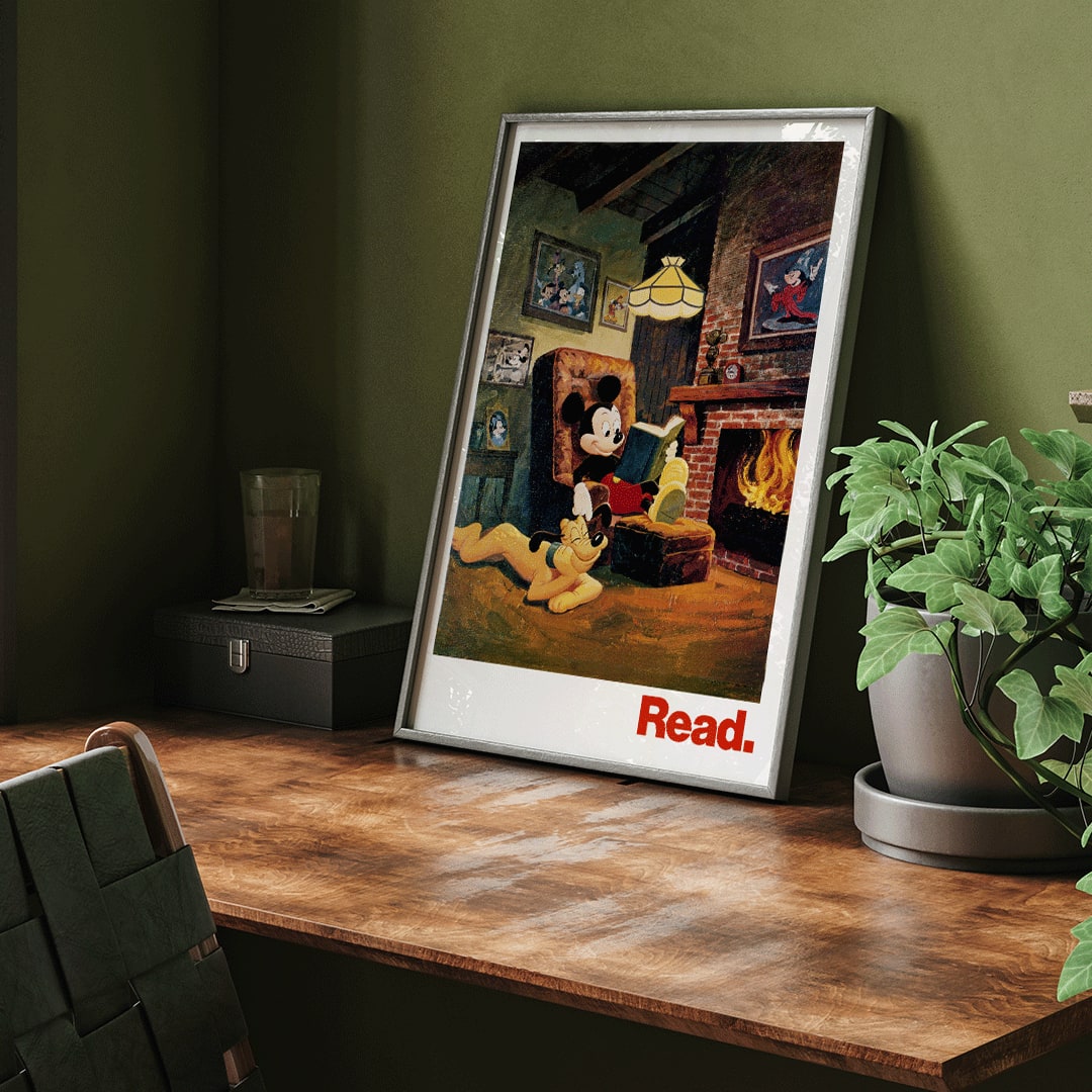 , framed and displayed in home decor