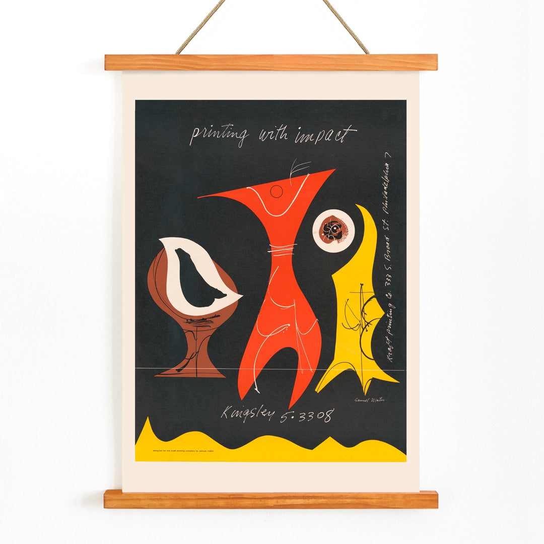 , with wooden magnetic frame on white background