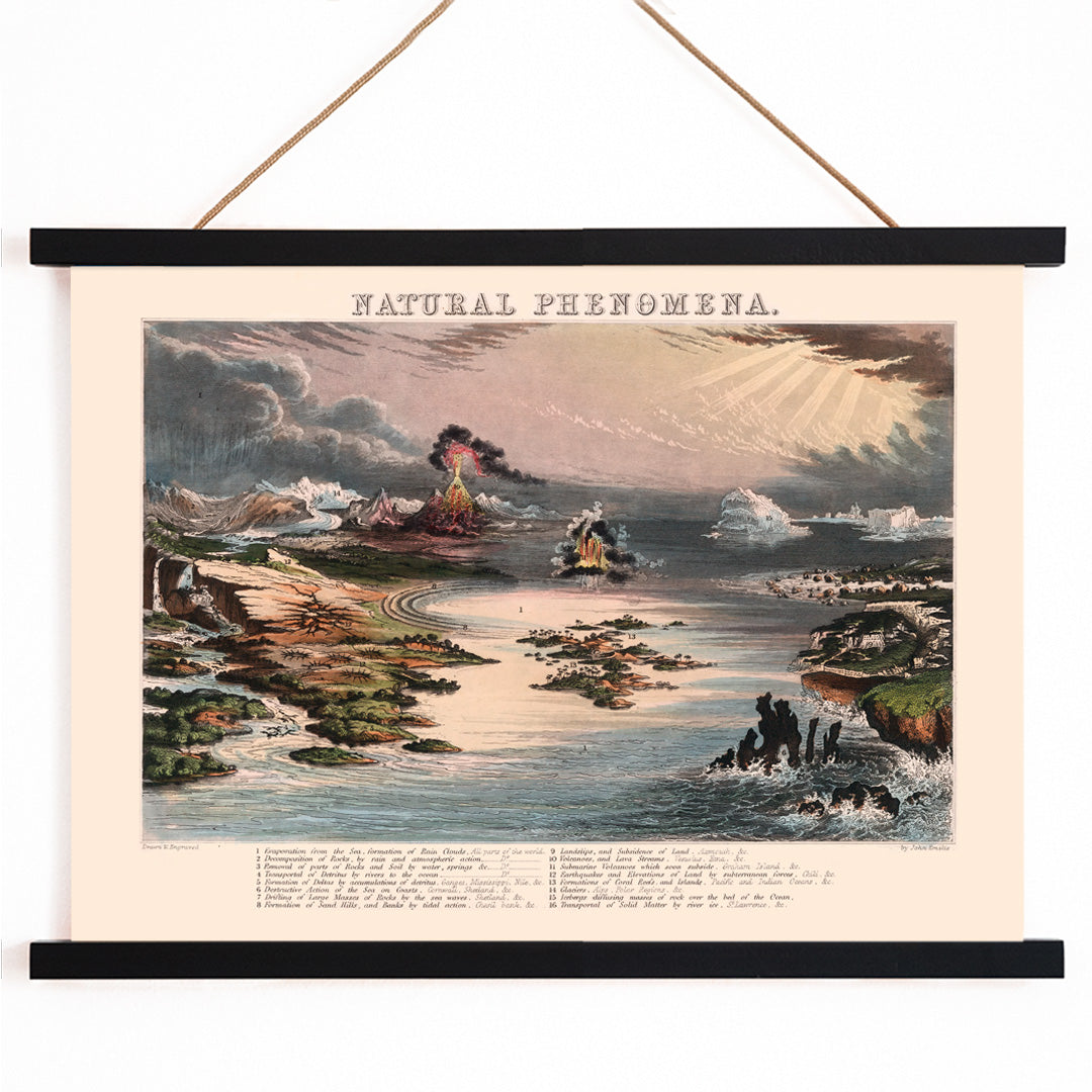 , with wooden magnetic frame on white background